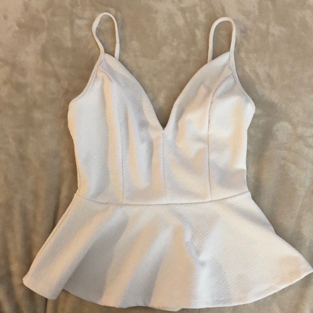 Arden B Spaghetti Strap Peplum Top - Picture 3 of 8